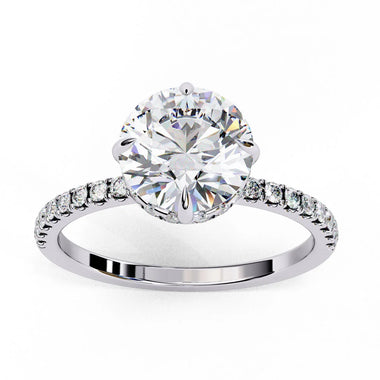 Moissanite Solitaire Sterling Silver Ring