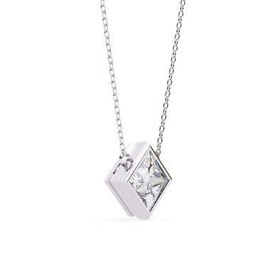 PRINCESS Cut Solitaire Pendant