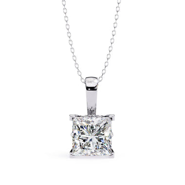 PRINCESS Cut Solitaire Pendant