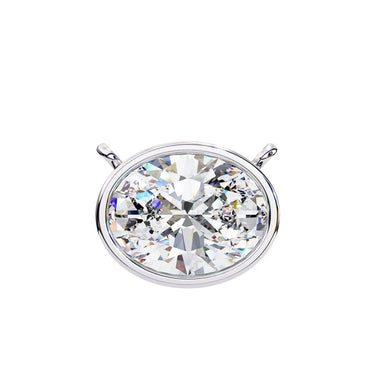 Oval Motifs Diamond Pendent