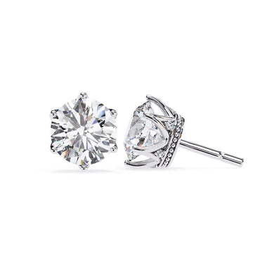 Tio Round Cut Solitaire EarStuds