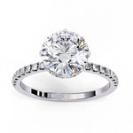 Moissanite Solitaire Sterling Silver Ring