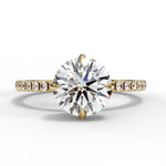 Moissanite Solitaire Sterling Silver Ring
