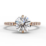 Moissanite Solitaire Sterling Silver Ring
