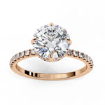 Moissanite Solitaire Sterling Silver Ring