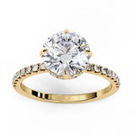 Moissanite Solitaire Sterling Silver Ring