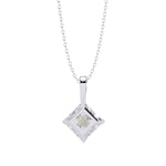 PRINCESS Cut Solitaire Pendant