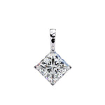 PRINCESS Cut Solitaire Pendant