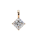 PRINCESS Cut Solitaire Pendant