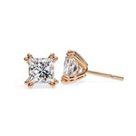 Princess Cut Solitaire EarStuds