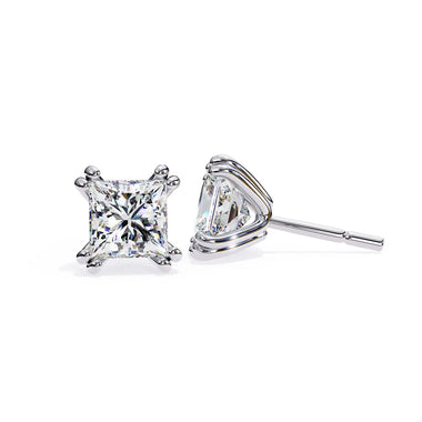 Princess Cut Solitaire EarStuds