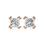 Princess Cut Solitaire EarStuds