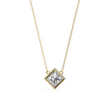 PRINCESS Cut Solitaire Pendant