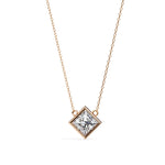PRINCESS Cut Solitaire Pendant