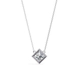 PRINCESS Cut Solitaire Pendant