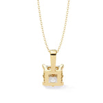 PRINCESS Cut Solitaire Pendant