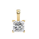 PRINCESS Cut Solitaire Pendant