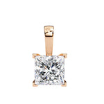 PRINCESS Cut Solitaire Pendant
