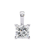 PRINCESS Cut Solitaire Pendant