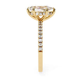 Pear Moissanite Solitaire Diamond Sterling Silver Ring
