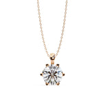 Gold Stunning Cluster Diamond Pendant