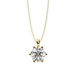 Gold Stunning Cluster Diamond Pendant