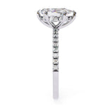 Pear Moissanite Solitaire Diamond Sterling Silver Ring