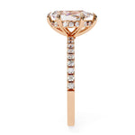 Pear Moissanite Solitaire Diamond Sterling Silver Ring