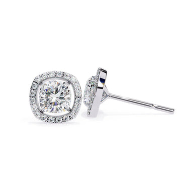 Cushion Cut Solitaire EarStuds