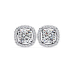 Cushion Cut Solitaire EarStuds