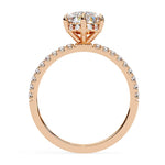 Pear Moissanite Solitaire Diamond Sterling Silver Ring