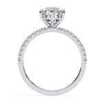 Pear Moissanite Solitaire Diamond Sterling Silver Ring