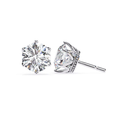 Tio Round Cut Solitaire EarStuds