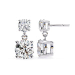 Hanging Round Cut Solitaire EarStuds