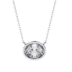 Oval Motifs Diamond Pendent