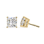 Princess Cut Solitaire EarStuds