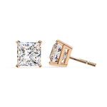 Princess Cut Solitaire EarStuds