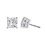 Princess Cut Solitaire EarStuds