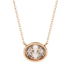 Oval Motifs Diamond Pendent
