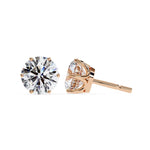 Round Cut Solitaire EarStuds