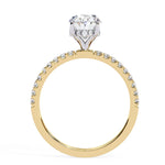 Oval Moissanite Solitaire Diamond Sterling Silver Ring