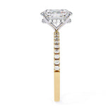 Oval Moissanite Solitaire Diamond Sterling Silver Ring