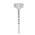 Oval Moissanite Solitaire Diamond Sterling Silver Ring