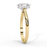 Oval Moissanite Solitaire Diamond Sterling Silver Ring