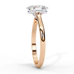 Oval Moissanite Solitaire Diamond Sterling Silver Ring