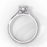 Oval Moissanite Solitaire Diamond Sterling Silver Ring