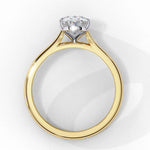 Oval Moissanite Solitaire Diamond Sterling Silver Ring