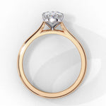 Oval Moissanite Solitaire Diamond Sterling Silver Ring