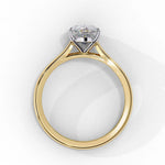 Pear Moissanite Solitaire Diamond Sterling Silver Ring