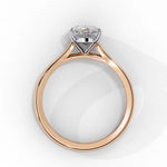 Pear Moissanite Solitaire Diamond Sterling Silver Ring